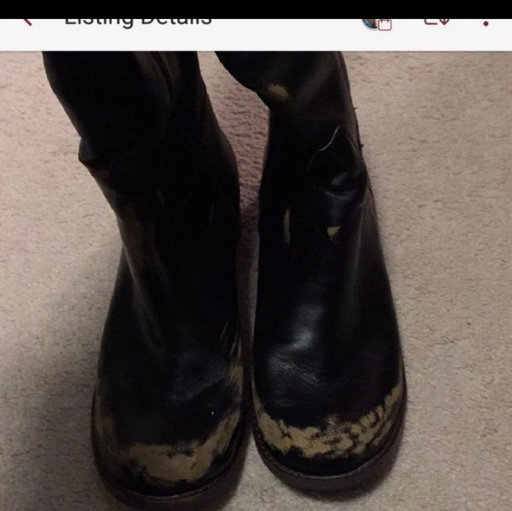 Free people   DISTRESSED LEATHER BOOTS - Picture 3 of 4